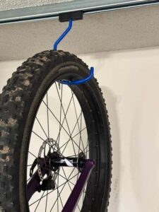 Fat Tire Bike hanging on Fat Tire Unistrut hook